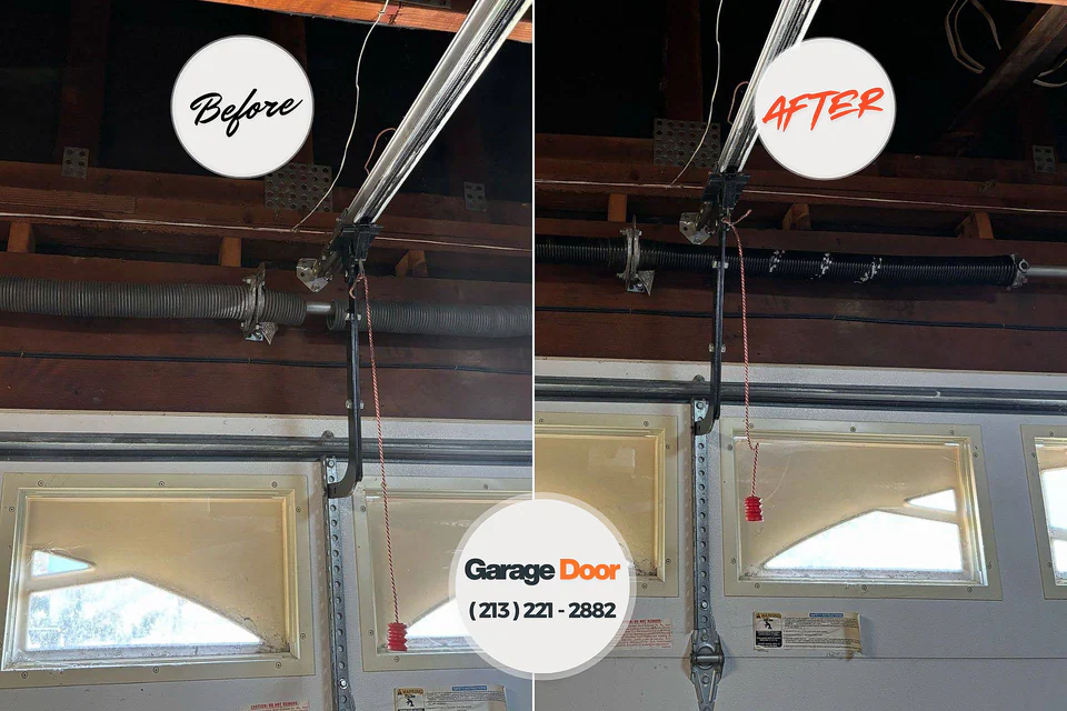Before and after: garage door repair Washington County